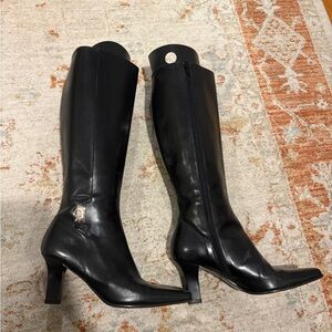 Leather knee high Ferragamo boots